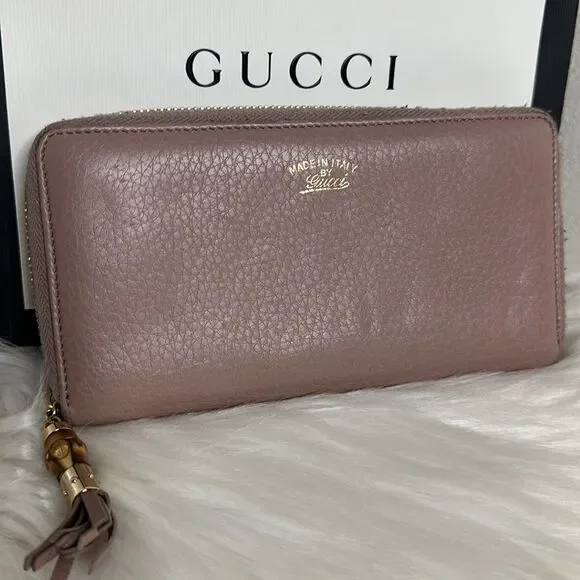 💯Authentic Gucci Zipped Leather Long Wallet🍀 - Picture 11 of 14